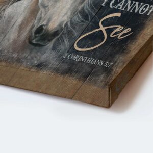 Vintage Jesus Portrait Poster - White Horse Art with Bible Verse - Inspirational Gift for Christians 1
