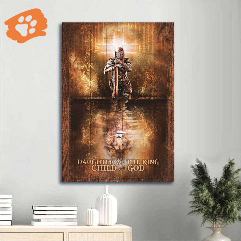 Jesus Portrait Poster Home Decor – Woman Warrior Lion Of Judah – Gift For Christian – Daughter Of The King – Child Of God Jesus Portrait Poster Home Decor – Woman Warrior Lion Of Judah – Gift For Christian – Daughter Of The King – Child Of God