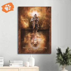 Jesus Portrait Poster Home Decor - Woman Warrior Lion Of Judah - Gift For Christian - Daughter Of The King - Child Of God