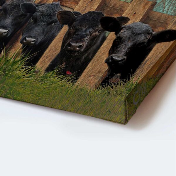 Jesus Portrait Poster Home Decor Gift – Wooden Fence Angus Cow Orange Butterfly – Gift For Christian – New Beginning