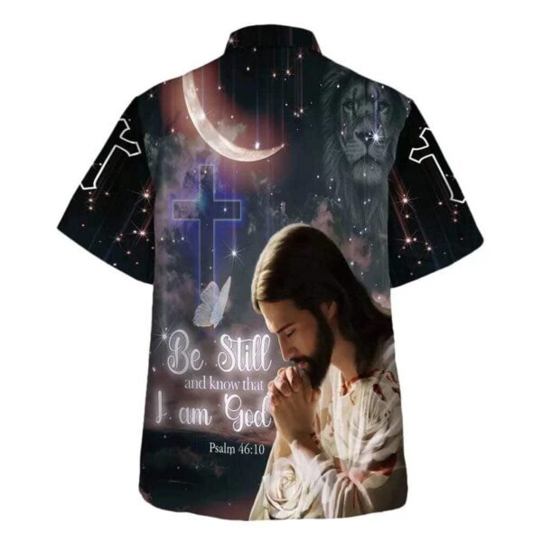 Men s Jesus Pray Be Still Hawaiian Shirt – Christian Gift