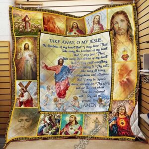 Divine Comfort: Jesus Quilt NP344 - Handcrafted Religious Blanket 1