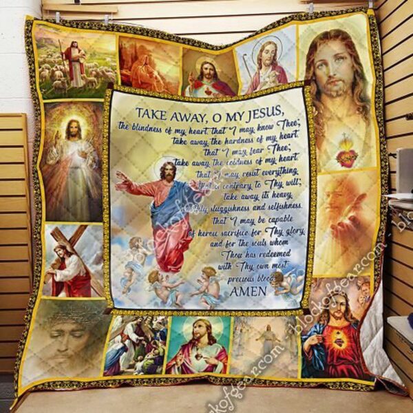 Divine Comfort: Jesus Quilt NP344 – Handcrafted Religious Blanket