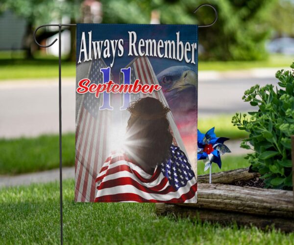 Jesus Remember 911 Flag Always Remember September 11Th 9-11 Memorial 2025 Flag
