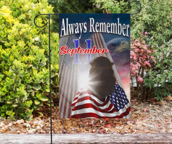 Jesus Remember 911 Flag Always Remember September 11Th 9-11 Memorial 2025 Flag