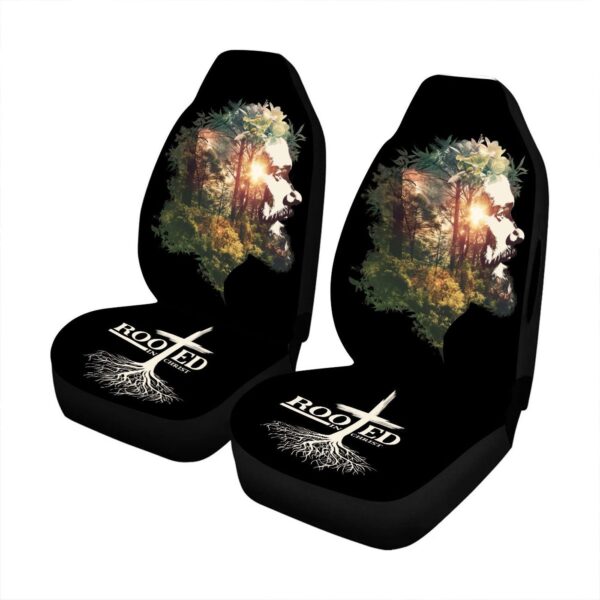 Jesus Rooted In Christ Car Seat Cover, Jesus Car Front Seat Cover, God Protector Seats, Faith Reliance In Jesus, Gift For Jesus Lover