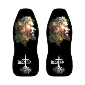 Jesus Rooted In Christ Car Seat Cover, Jesus Car Front Seat Cover, God Protector Seats, Faith Reliance In Jesus, Gift For Jesus Lover 3