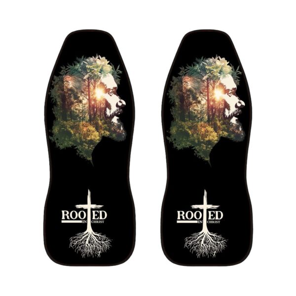 Jesus Rooted In Christ Car Seat Cover, Jesus Car Front Seat Cover, God Protector Seats, Faith Reliance In Jesus, Gift For Jesus Lover