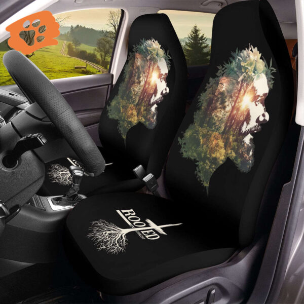 Jesus Rooted In Christ Car Seat Cover, Jesus Car Front Seat Cover, God Protector Seats, Faith Reliance In Jesus, Gift For Jesus Lover
