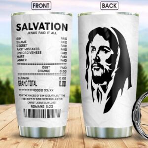 Jesus Salvation Stainless Steel Tumbler - Jesus Lover Men Women