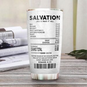 Jesus Salvation Stainless Steel Tumbler - Jesus Lover Men Women 3