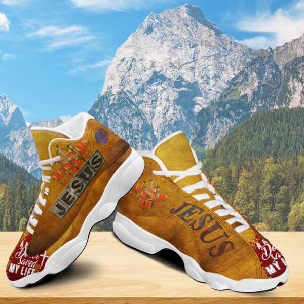 Jesus Saved My Life Basketball Shoes, A Blood Donor Saved My Life Running Shoes Unisex, Religious Gift God Lovers