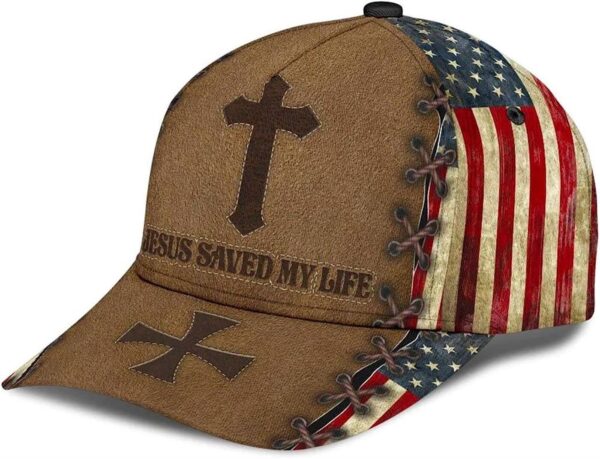 Jesus Saved My Life Cross Classic Baseball Cap Hat  Trucker Classic Hats Gift