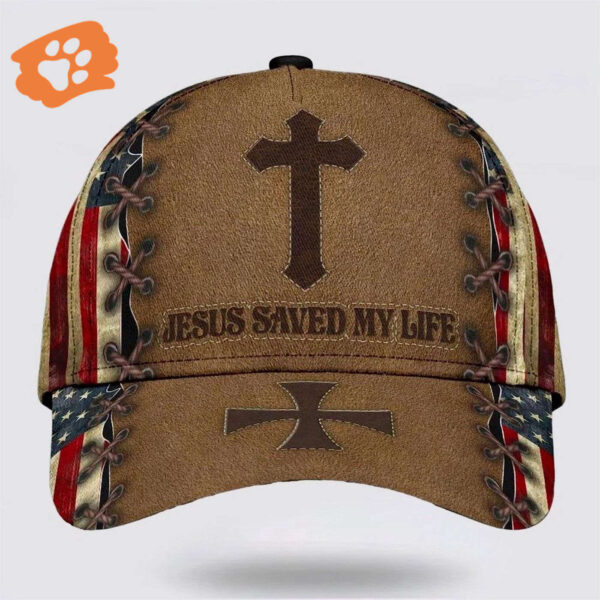 Jesus Saved My Life Cross Classic Baseball Cap Hat  Trucker Classic Hats Gift