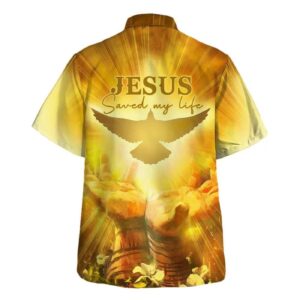 Men s Jesus Saved My Life Hawaiian Shirt: Christian Gift 1