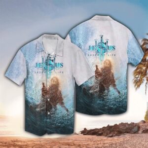 Jesus Saved My Life Hawaiian Shirt HW1260 - Unique Christian Apparel for Men