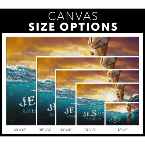 Jesus Saved My Life, Jesus Reaching Out His Hand, Christian Wall Art Canvas