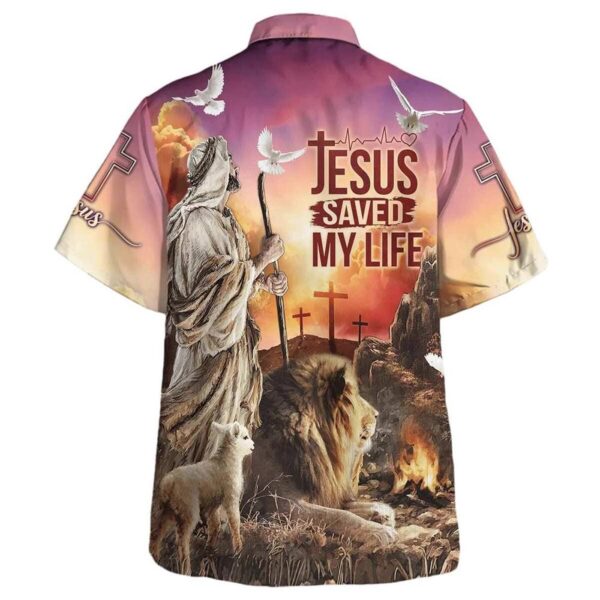 Men s Christian Hawaiian Shirt: Jesus Lamb & Lion Design Perfect Gift for Christian