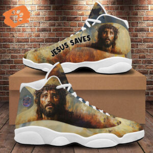 Jesus Saves Basketball Shoes, Christian Cross Jesus Sneakers Running Shoes, Religion Gifts For Prayers