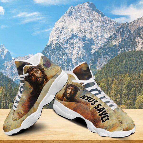 Jesus Saves Basketball Shoes, Christian Cross Jesus Sneakers Running Shoes, Religion Gifts For Prayers