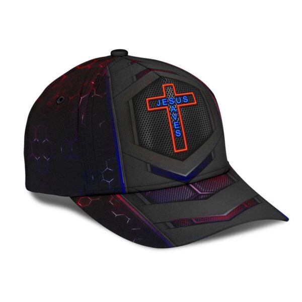 Jesus Saves Carbon Pattern Classic Cap All Over Print