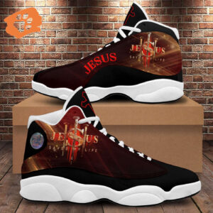 Jesus Saves Christmas Basketball Shoes, Jesus Saved Life Christian Unisex Basketball Shoes With Thick Sole