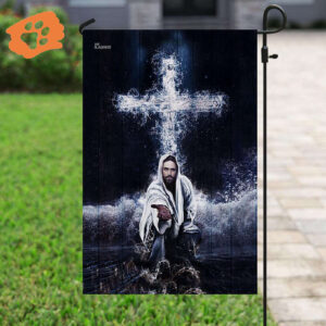 Jesus Saves Us Flag - Religious Christian Banner for Faithful Followers