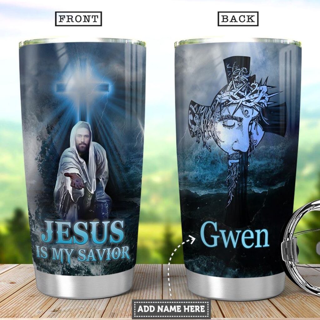 Jesus Savior Personalized Stainless Steel Tumbler – Jesus Lover Men Women Jesus Savior Personalized Stainless Steel Tumbler – Jesus Lover Men Women