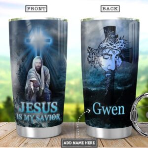 Jesus Savior Personalized Stainless Steel Tumbler - Jesus Lover Men Women