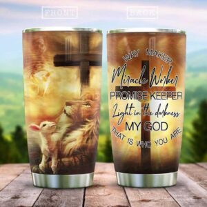 Jesus Sheep And Lion Promise Keeper Stainless Steel Tumbler - Jesus Lover Men Women