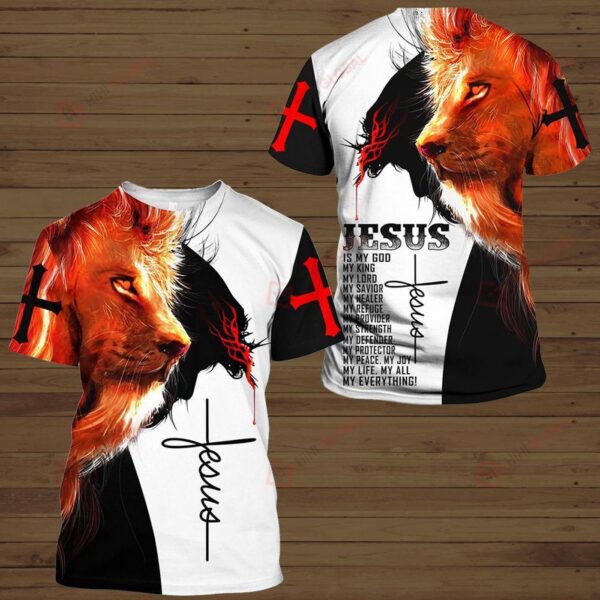 Jesus Shirt Jesus Is My God My Life My All My Everything Orange Lion T-shirt Jesus Hoodie Christian Apparel 2025