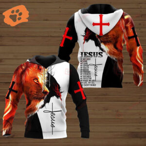 Jesus Shirt Jesus Is My God My Life My All My Everything Orange Lion T-shirt Jesus Hoodie Christian Apparel 2025