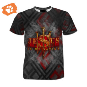 Jesus Shirt Jesus Is My Savior Three Nails 3d T-shirt Christian Jesus Apparel 2025
