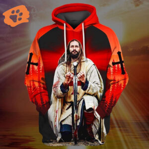 Jesus Shirt Jesus Knight Cross Red T-shirt Jesus Hoodie Christian Apparel 2025