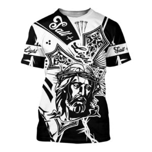 Jesus Shirt Salt Light Jesus Silhouette Black White T-shirt Jesus Hoodie 2025 1