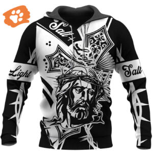Jesus Shirt Salt Light Jesus Silhouette Black White T-shirt Jesus Hoodie 2025