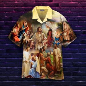 Jesus Speaks To The Woman Hawaiian Shirt - Trendy Christian Apparel