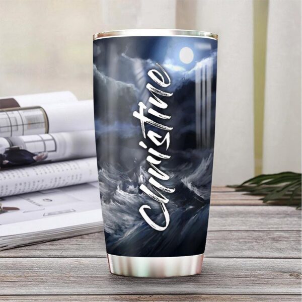 Jesus Storm Personalized Stainless Steel Tumbler – Jesus Lover Men Women