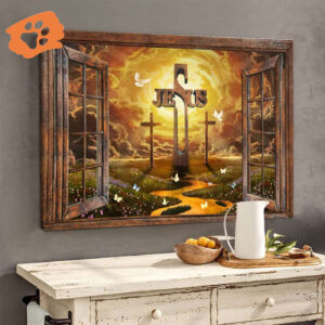 Jesus Sunset Landscape Poster for Home Decor Gift
