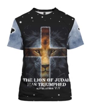 Jesus T-shirt Fear Not For Jesus The Lion Of Juda Has Triumphed Black Lion T-shirt Jesus Hoodie 2025 1