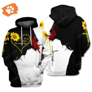 Jesus T-shirt It's Not A Religion It's A Relationship Sunflower Jesus T-shirt Jesus Hoodie 2025