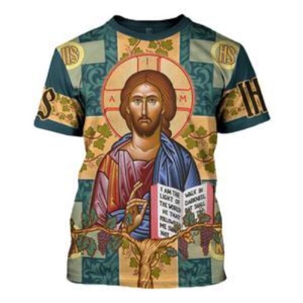 Jesus T-shirt Jesus Greek Vintaage Painting Blue T-shirt Jesus Hoodie 2025