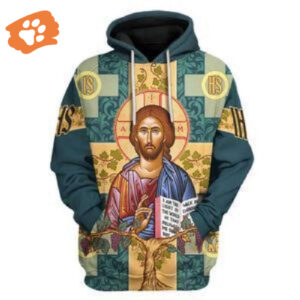Jesus T-shirt Jesus Greek Vintaage Painting Blue T-shirt Jesus Hoodie 2025