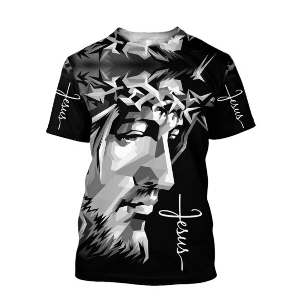 Jesus T-shirt My God My King My My Healer My Savior Jesus Stone Carved Black White T-shirt Jesus Hoodie 2025