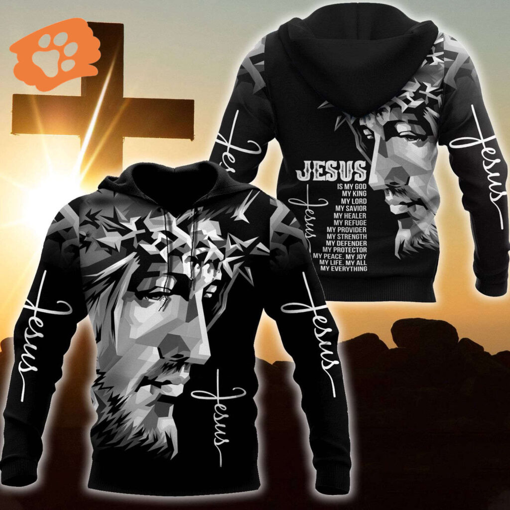 Jesus T-shirt My God My King My My Healer My Savior Jesus Stone Carved Black White T-shirt Jesus Hoodie 2025 Jesus T-shirt My God My King My My Healer My Savior Jesus Stone Carved Black White T-shirt Jesus Hoodie 2025