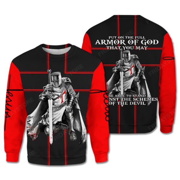 Jesus T-shirt Put On The Full Armor Of God That You May Be Able To Stand Against The Schemes Of The Devil T-shirt Hoodie Adult Unisex 2025