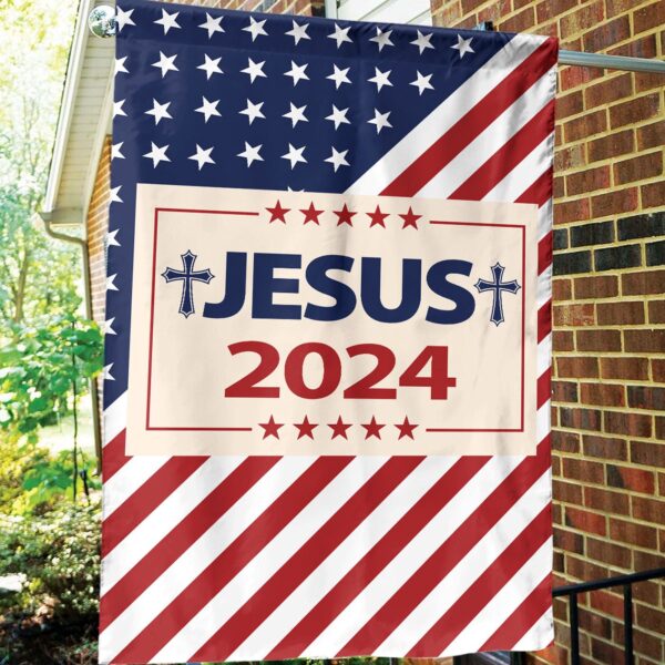 2024 Jesus Take America Back Garden Flag: Make America Great Again House Decor & Gifts