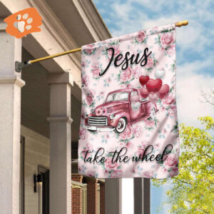 Jesus Take The Wheel Flag - Inspirational Christian Flag for Faithful Believers