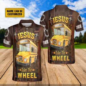 Jesus Take The Wheel Polo Shirt - Perfect Gift for Jesus Lovers!
