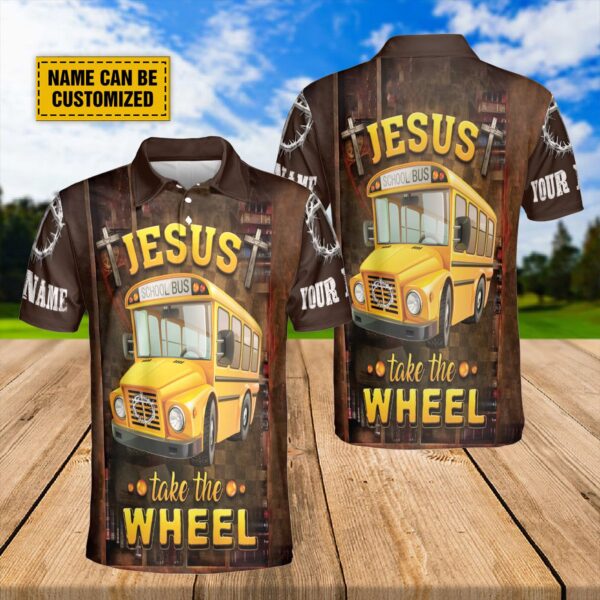 Jesus Take The Wheel Polo Shirt – Perfect Gift for Jesus Lovers!